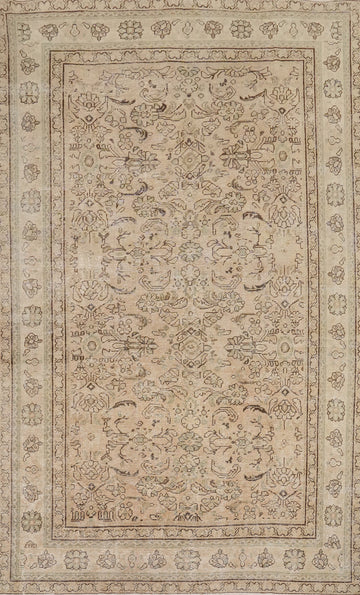 Distressed Wool Tabriz Persian Area Rug 7x11