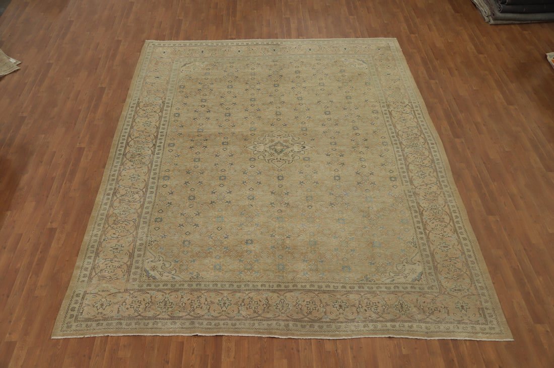 Antique Vegetable Dye Tabriz Persian Area Rug 10x13