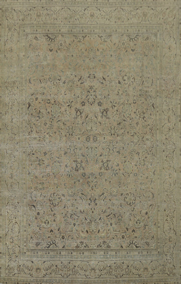 Antique Wool Kashan Persian Area Rug 8x12