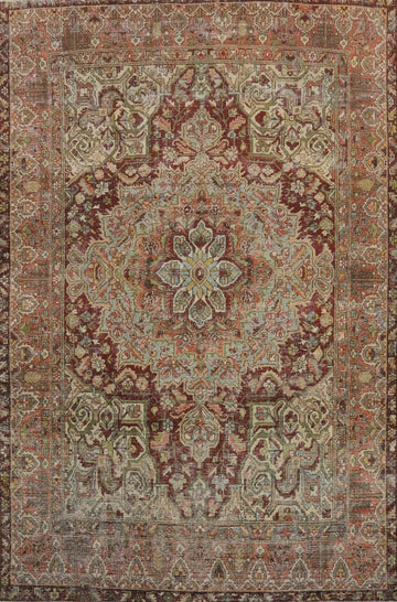 Antique Wool Bakhtiari Persian Area Rug 9x11