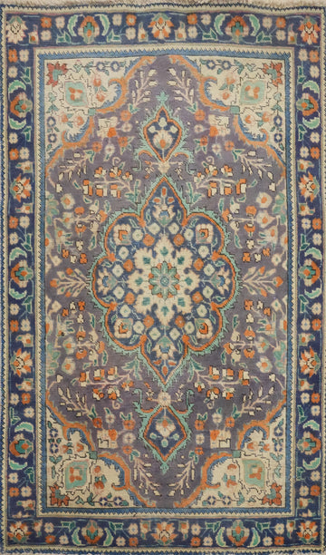 Vintage Floral Tabriz Persian Rug 3x5