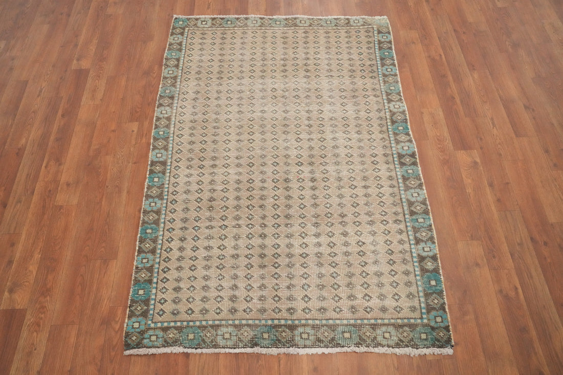 Vintage Geometric Botemir Persian Rug 3x5