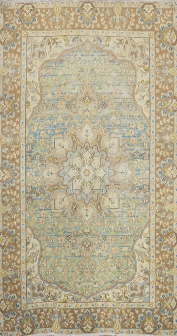 Handmade Vintage Wool Kerman Persian Rug 3x5