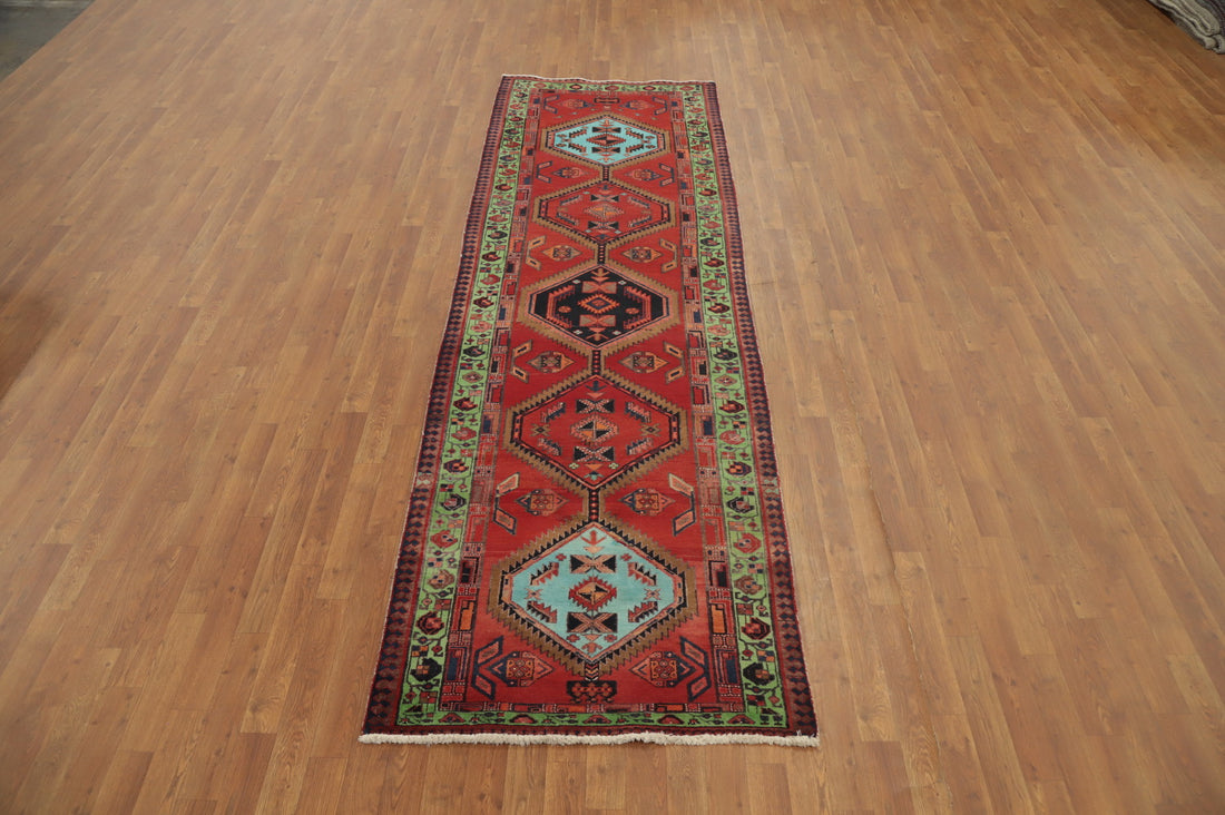 Geometric Ardebil Persian Runner Rug 3x11