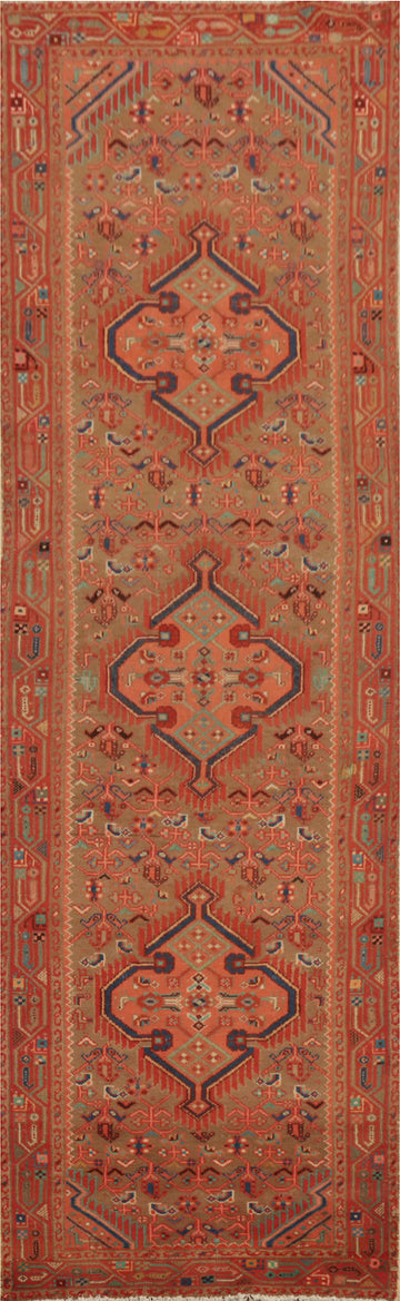 Geometric Mahal Persian Runner Rug 3x10