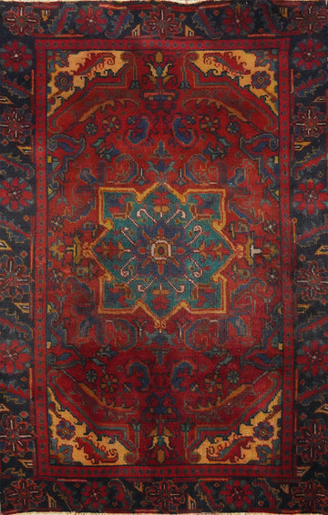 Handmade Wool Heriz Persian Rug 3x4