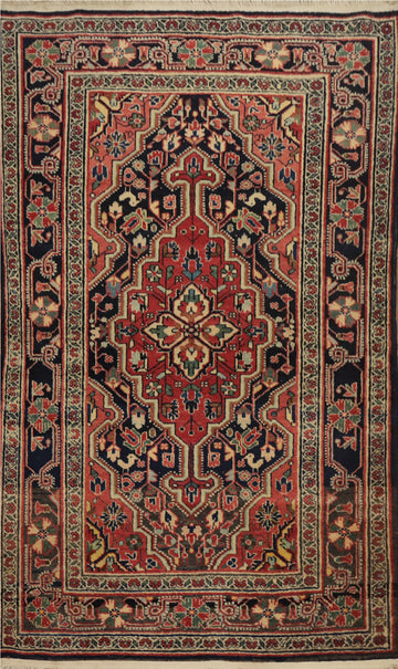 Tribal Geometric Zanjan Persian Rug 3x5