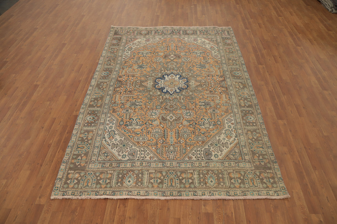 Traditional Wool Tabriz Persian Area Rug 6x9