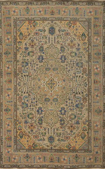 Handmade Wool Tabriz Persian Area Rug 6x10