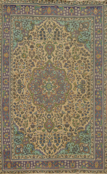 Vintage Floral Tabriz Persian Area Rug 6x10
