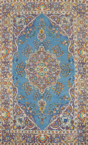 Handmade Blue Tabriz Persian Area Rug 7x10