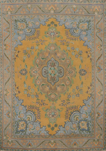 Handmade Wool Tabriz Persian Area Rug 7x9