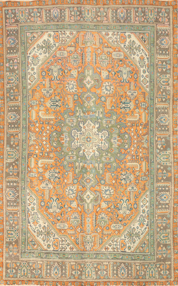 Vintage Wool Tabriz Persian Area Rug 6x9