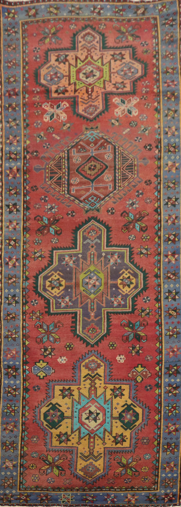 Vegetable Dye Heriz Persian Runner Rug 4x12
