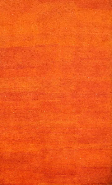 Bold Tangerine Hues Gabbeh Area Rug 6x9 Transforms Any Room Instantly
