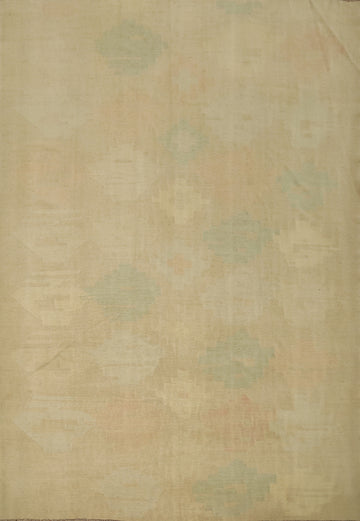 Classic Wool Kilim Area Rug 8x10 with Soft Pastel Details