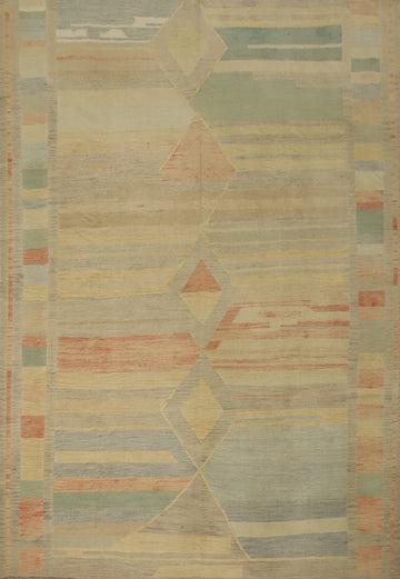 Vegetable Dye Geometric Kilim Flat Weave Area Rug 8x10
