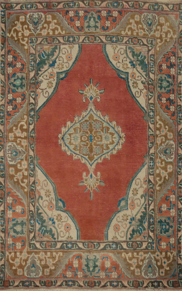 Handmade Geometric Tabriz Persian Rug 4x6