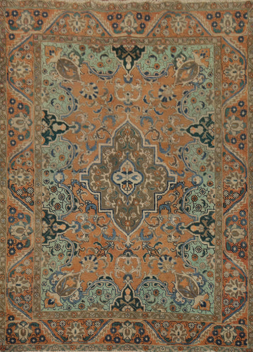 Handmade Wool Floral Tabriz Persian Rug 5x6