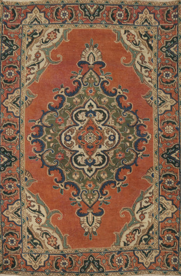 Traditional Wool Medallion Tabriz Persian Rug 4x6