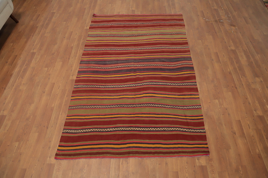 Handmade Wool Kilim Vegetable Dye Rug 5x7