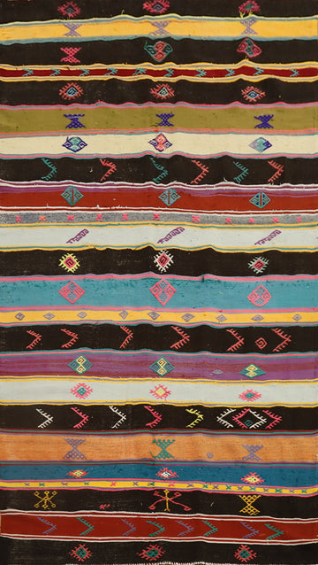 Vegetable Dye Kilim Tribal Wool Area Rug 5x10