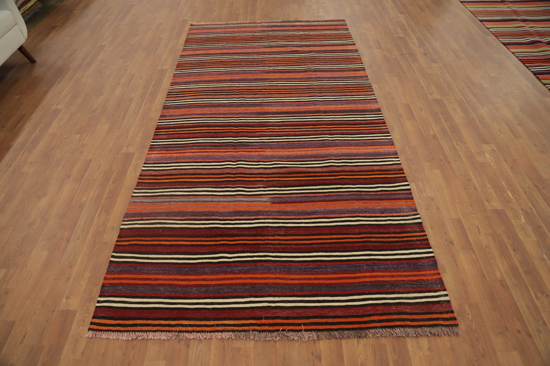 Elegant Striped Kilim Area Rug 5x10 for a Cozy Home Ambience