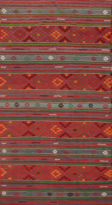 Vegetable Dye Kilim Turkish Area Rug 6x12