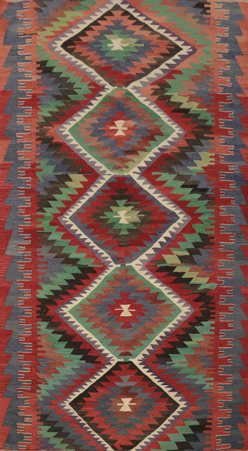 Vegetable Dye Kilim Turkish Area Rug 5x10