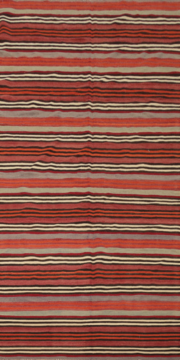 Handwoven Kilim Vegetable Dye Area Rug 5x11