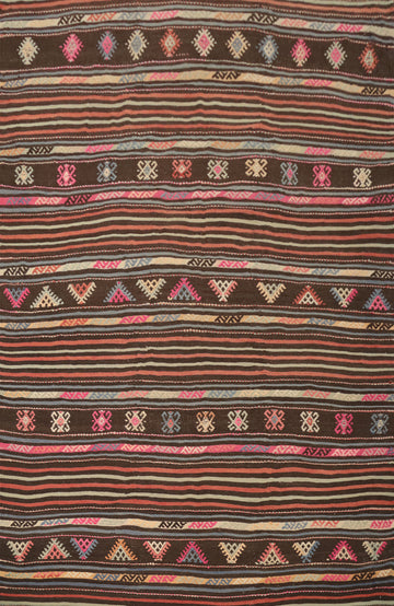 Vegetable Dye Kilim Turkish Area Rug 6x8