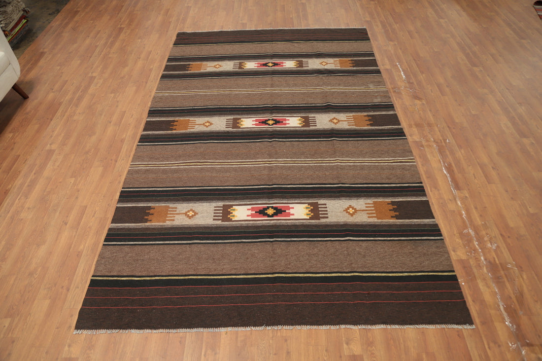 Vegetable Dye Kilim Handmade Area Rug 7x10