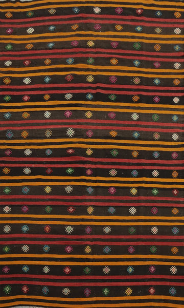 Vegetable Dye Kilim Turkish Area Rug 6x10