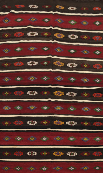 Vegetable Dye Kilim Turkish Area Rug 6x8