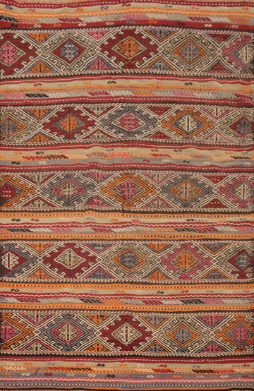 Vegetable Dye Kilim Turkish Area Rug 6x8