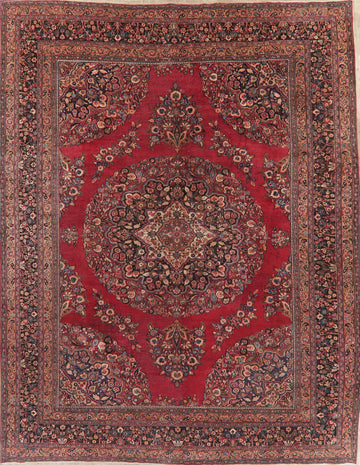 Antique Floral Red Dorokhsh Persian Rug Large 11x14