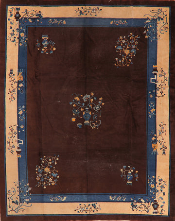 Antique Floral Art Deco Nichols Chinese Area Rug 9x12