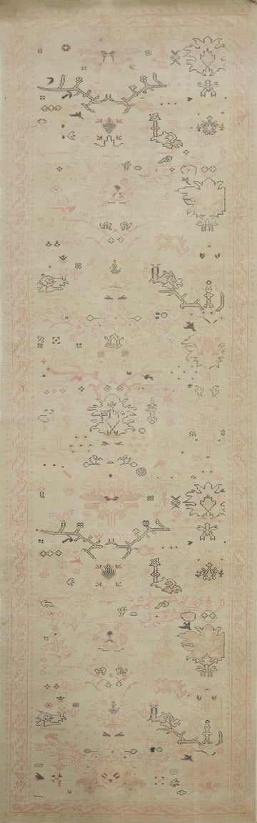 Vegetable Dye Oushak Egyptian Runner Rug 3x12