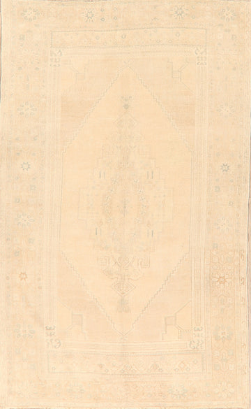 Antique Look Geometric Anatolian Turkish Area Rug 5x8
