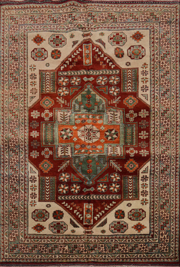 Vegetable Dye Super Kazak Oriental Rug 5x6
