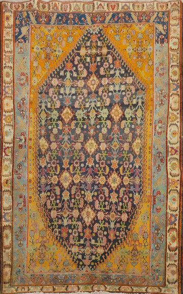 Antique Vegetable Dye Kashkoli Persian Area Rug 5x8