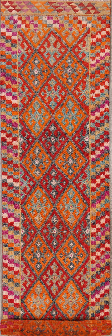 Geometric Moroccan Oriental Runner Rug 3x13
