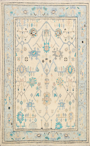 Floral Authentic Oushak Turkish Oriental Area Rug 5x6