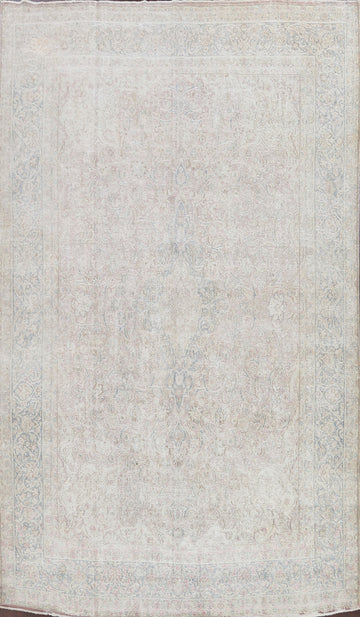 Muted Distressed Kerman Persian Area Rug 8x11