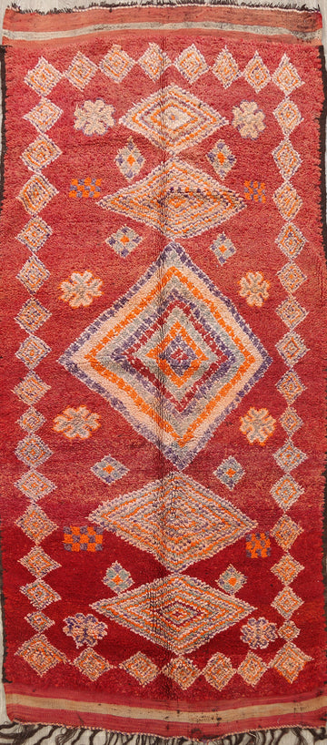 Tribal Moroccan Oriental Area Rug 5x11