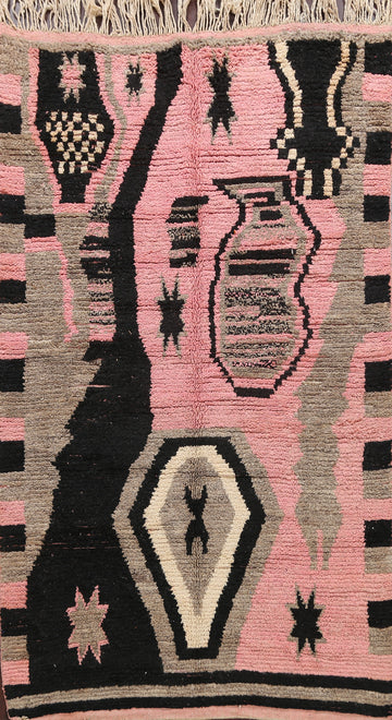 Tribal Moroccan Oriental Area Rug 5x8