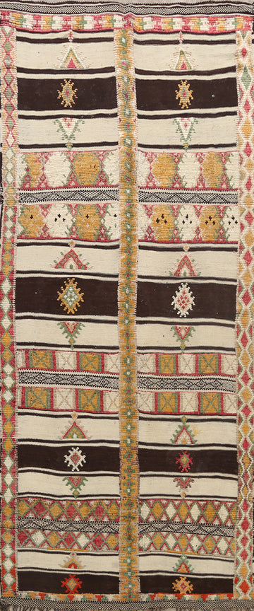 Antique Tribal Moroccan Oriental Area Rug 5x11