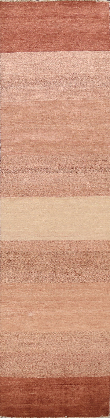 Modern Gabbeh Kashkoli Oriental Runner Rug 3x12