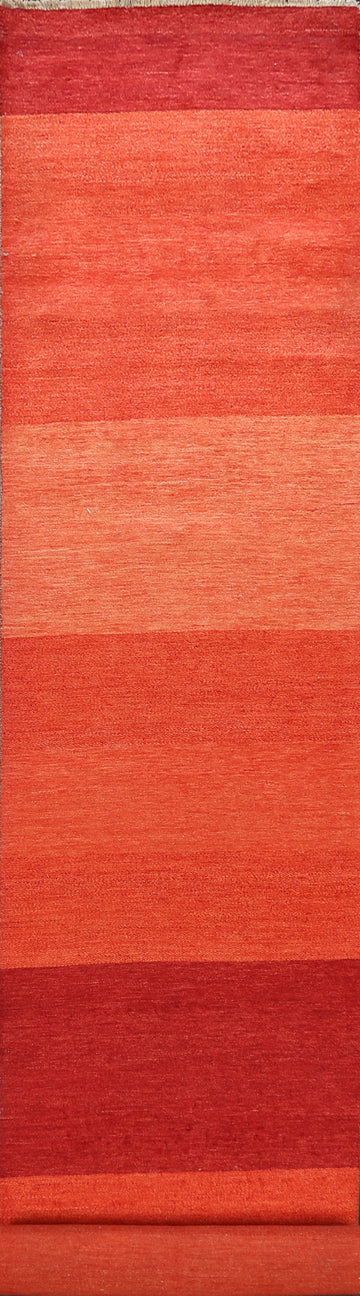 Modern Gabbeh Kashkoli Oriental Runner Rug 3x20