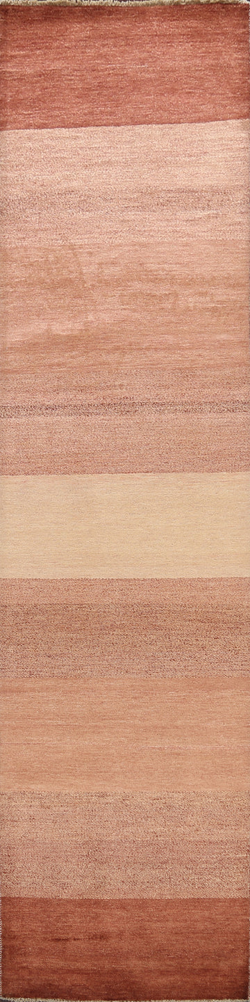 Modern Gabbeh Kashkoli Oriental Runner Rug 3x12